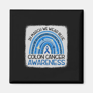In March Blue Ribbon Colon Cancer Awareness Month Magnet