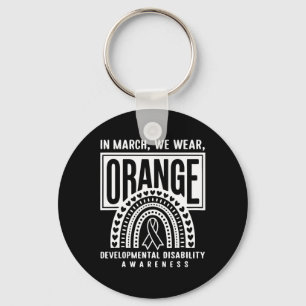 In March We Wear Orange Developmental Disability A Key Ring