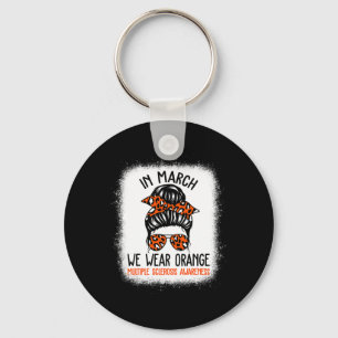 In March We Wear Orange Messy Bun Warrior Multiple Key Ring