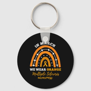 In March We Wear Orange Multiple Sclerosis Awarene Key Ring