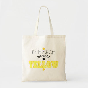 In March We Wear Yellow Endometriosis Tote Bag
