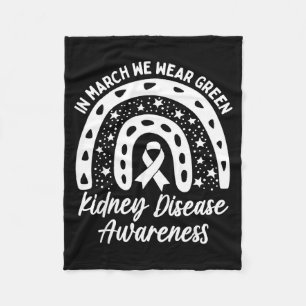 In march wear green kidney disease awareness month fleece blanket