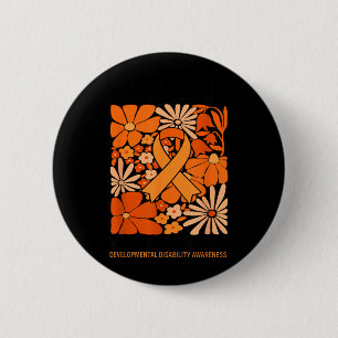 in March Wear Orange Developmental Disability 6 Cm Round Badge