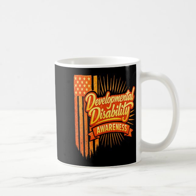 in March Wear Orange Developmental Disability Coffee Mug (Right)