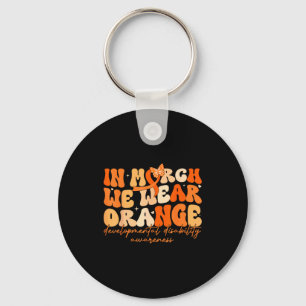 In march wear orange developmental disability key ring