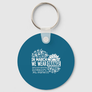In march wear orange developmental disability key ring