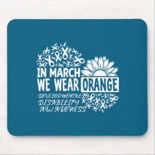 In march wear orange developmental disability mouse pad