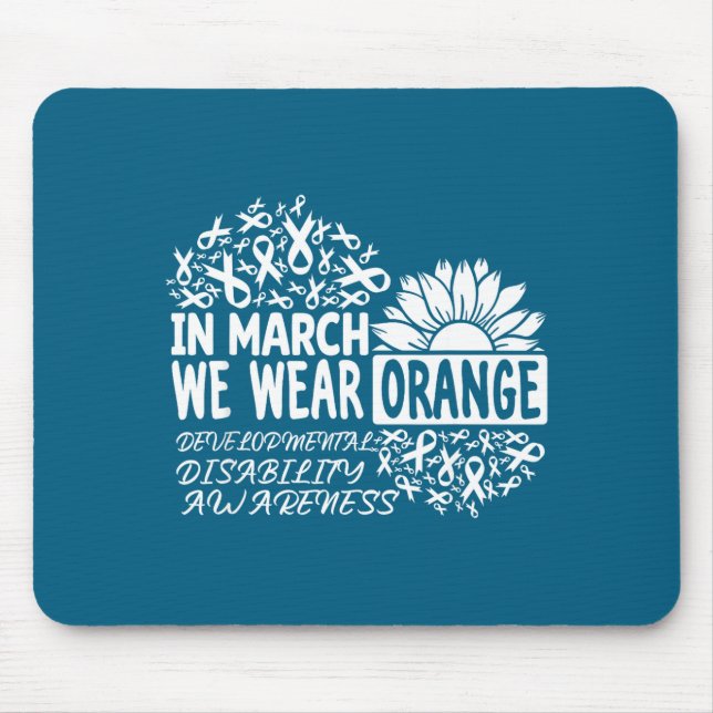 In march wear orange developmental disability mouse pad (Front)