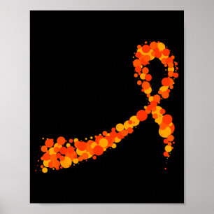 In march wear orange ribbon multiple sclerosis poster