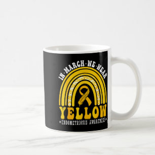 In march wear yellow endometriosis awareness month coffee mug
