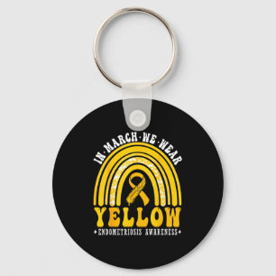 In march wear yellow endometriosis awareness month key ring