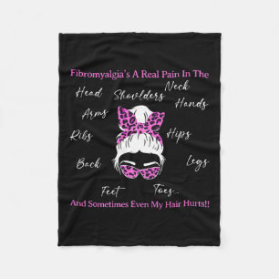 In May Even My Hair Hurts Fibromyalgia Awareness Fleece Blanket
