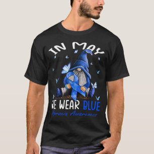 In May We Wear Blue Apraxia Awareness Gnomes T-Shirt