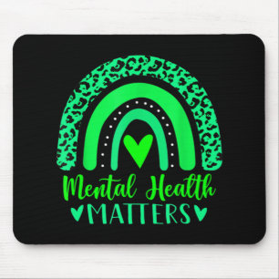 In May We Wear Green For Mental Health Awareness R Mouse Pad