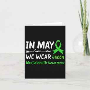 In May We Wear Green Mental Health Awareness _3  Card