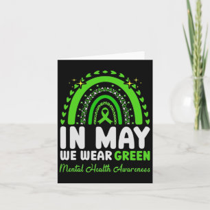 In May We Wear Green Mental Health Awareness 5 Card