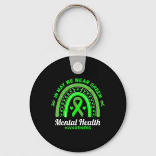 In May We Wear Green Mental Health Awareness Key Ring