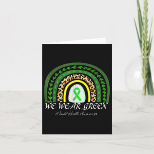 In May We Wear Green Mental Health Awareness Leopa Card