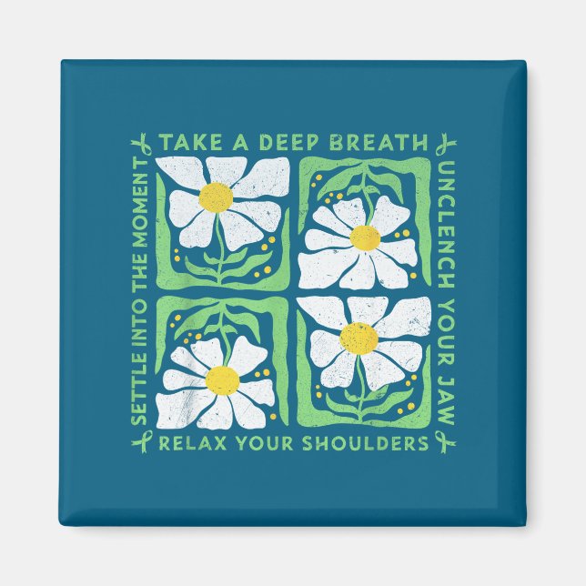 In May We Wear Green Mental Health Awareness  Magnet (Front)