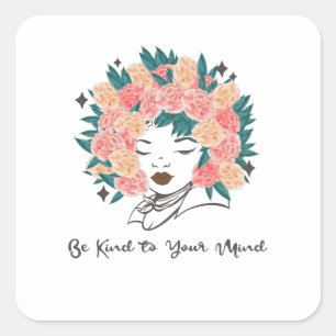 In May We Wear Green Mental Health Awareness Square Sticker