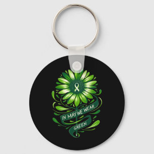 In May We Wear Green Mental Health Awareness Stick Key Ring