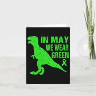 In May We Wear Green Mental Health Awareness Women Card