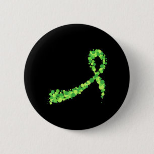 in May We Wear Green Ribbon Mental Health 6 Cm Round Badge