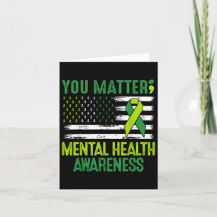 In May We Wear Green Semicolon Mental Health Aware Card