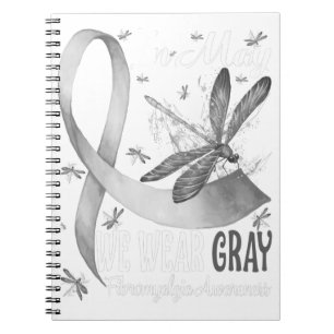 In May We Wear Grey Brain Cancer Awareness Notebook