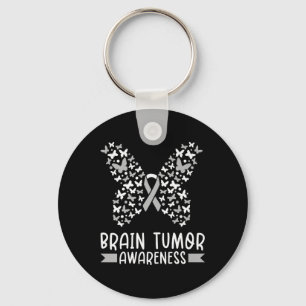 In May We Wear Grey Brain Cancer Tumour Awareness  Key Ring