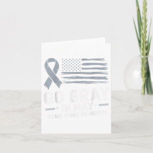 In May We Wear Grey Brain Tumour Awareness Support Card