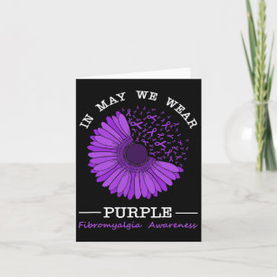 In May We Wear Purple Fibromyalgia Awareness Flora Card