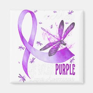 In May We Wear Purple Lupus Awareness Dragonfly.pn Magnet
