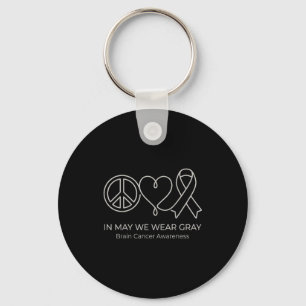 In may wear grey brain tumour awareness brain key ring