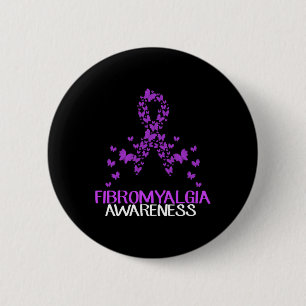 In May Wear Purple Fibromyalgia Butterfly Fibro Aw 6 Cm Round Badge