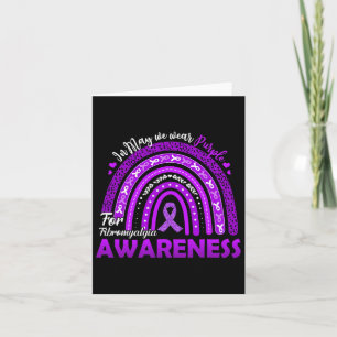 In May Wear Purple Ribbon For Fibromyalgia Awarene Card