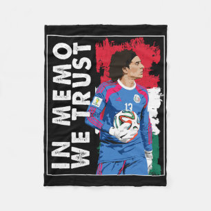 In Memo Ochoa We Trust Mexican Soccer Fleece Blanket