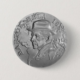 IN MEMORIAM BARTÓK BÉLA 6 CM ROUND BADGE