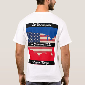 In Memoriam Black Bar of Remembrance T-Shirt