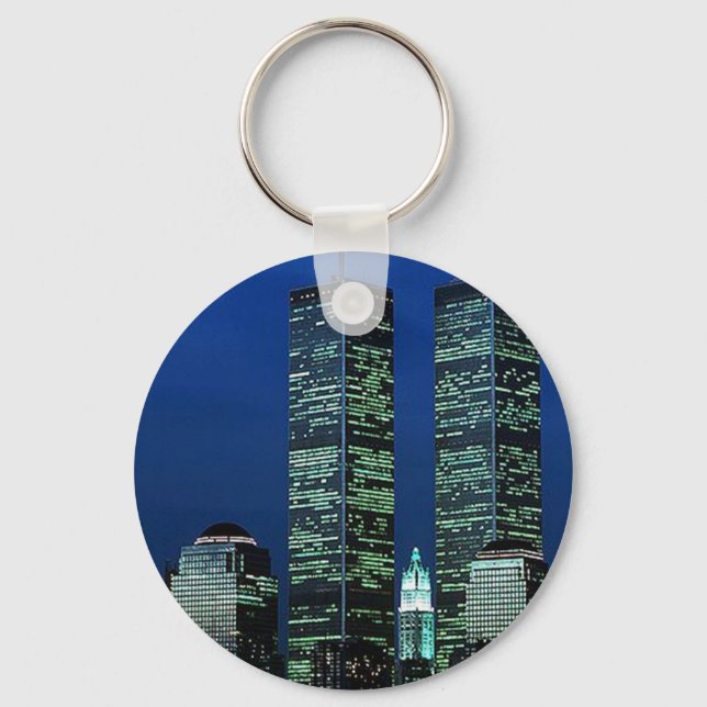 In Memoriam In memory of Twin Towers WTC NYC Key Ring (Front)