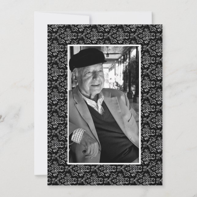 In Memoriam Loving Memory Death Notice Photo Invitation (Front)