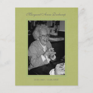 In Memoriam Remembrance Death Notice Photo Flyer