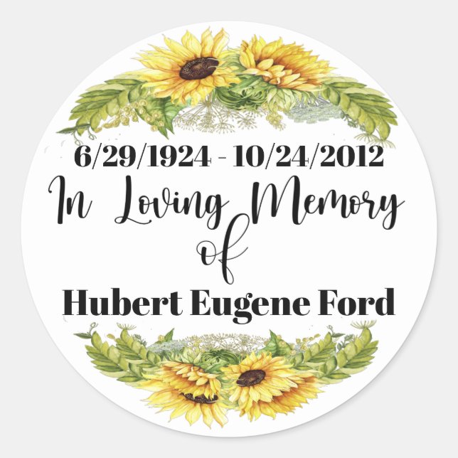 In Memoriam Sticker (Front)