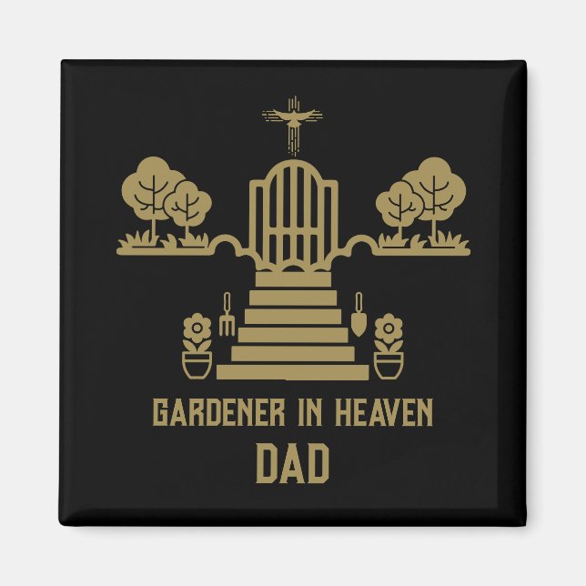 In Memory Bereavement Gardener Funeral Magnet (Front)