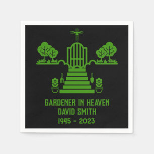 In Memory Bereavement Gardener Funeral Napkin