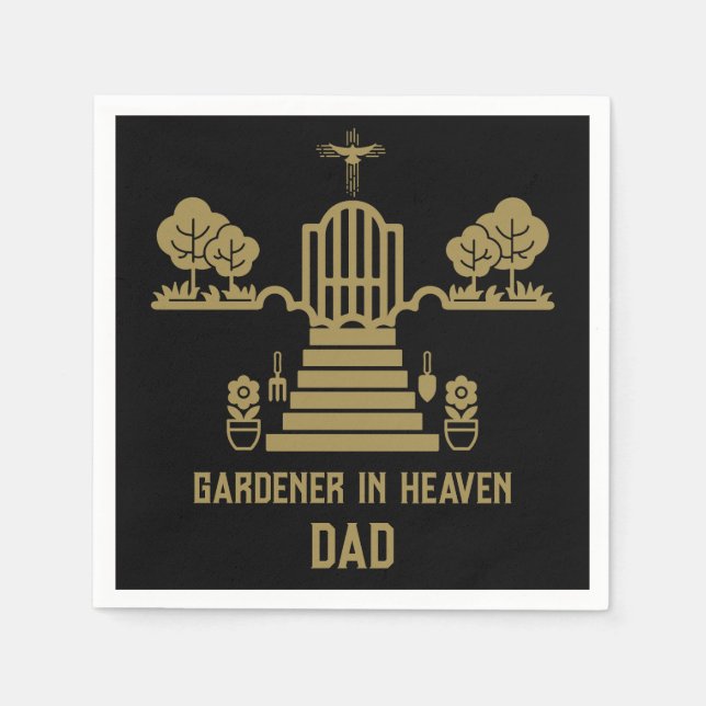 In Memory Bereavement Gardener Funeral Napkin (Front)