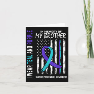 In Memory Brother Suicide Awareness Prevention Ame Card