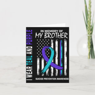 In Memory Brother Suicide Awareness Prevention Card