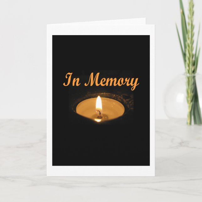 In Memory Candle Glow Card (Front)