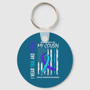 In Memory Cousin Suicide Awareness Prevention Amer Key Ring